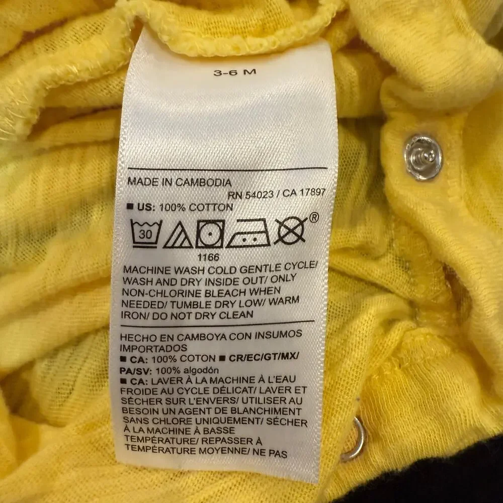 Old Navy Yellow Henley Romper Jumpsuit One Piece Outfit Baby Boys 3-6 Months